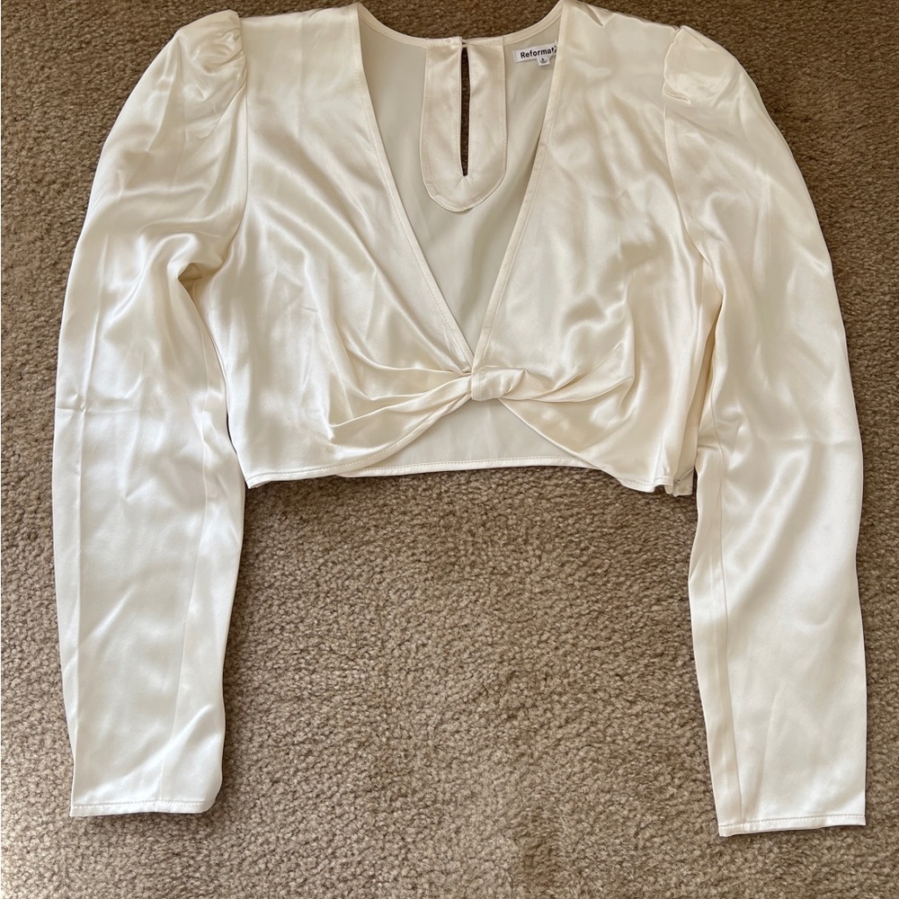 NWT Reformation Silk Top from Barcelona Set - Size 8